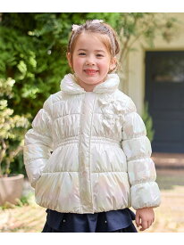【SALE／50%OFF】パール調×フリースボア中綿コート ANY KIDS エニィ ジャケット・アウター ダウンジャケット・ダウンベスト ホワイト パープル【RBA_E】[Rakuten Fashion]