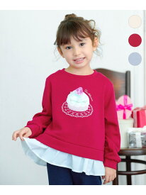 【SALE／50%OFF】裏シャギーレイヤード風トレーナー ANY KIDS エニィ トップス スウェット・トレーナー ブルー ベージュ レッド【RBA_E】[Rakuten Fashion]