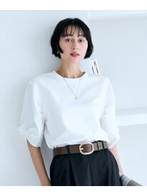 【SALE／30%OFF】ツイストスリーブボーダートップス ANY エニィ トップス カットソー・Tシャツ ホワイト ブラック ネイビー イエロー ブルー【RBA_E】[Rakuten Fashion]