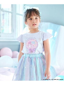 【SALE／30%OFF】【any FAM× リトルツインスターズ 】キキ&ララ 袖レースTシャツ ANY KIDS エニィ トップス カットソー・Tシャツ ブルー ホワイト ピンク【RBA_E】[Rakuten Fashion]