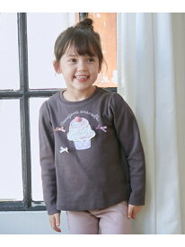 【SALE／50%OFF】シャラシャラビーズ長袖Tシャツ any FAM KIDS エニィファム トップス カットソー・Tシャツ ベージュ レッド【RBA_E】[Rakuten Fashion]