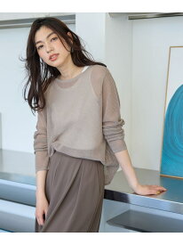 【SALE／50%OFF】メッシュニットプルオーバー ANY エニィ トップス ニット ベージュ ブラック グリーン【RBA_E】[Rakuten Fashion]