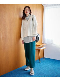 【SALE／40%OFF】【ウエストゴム/リントラク加工/裏起毛/ストレッチ/洗濯機可能】シークレットウォーム ワイドパンツ ANY エニィ パンツ その他のパンツ グレー ブラウン グリーン ホワイト ブラック【RBA_E】[Rakuten Fashion]