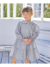 【SALE／50%OFF】ストライプ シャツ ワンピース ANY KIDS エニィ ワンピース・ドレス シャツワンピース ブルー【RBA_E】[Rakuten Fashion]