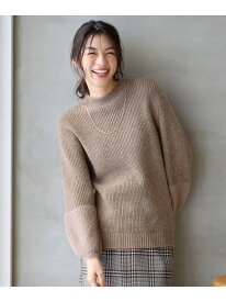 【SALE／50%OFF】ラムウールフェザーコンビプルオーバー ANY エニィ トップス ニット ホワイト グレー ブラウン【RBA_E】[Rakuten Fashion]
