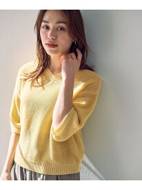 【SALE／30%OFF】ラミータッチニットT ANY L エニィ トップス ニット ベージュ イエロー【RBA_E】[Rakuten Fashion]