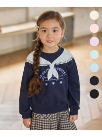 【WEB限定】7days 裏毛トレーナー ANY KIDS エニィ トップス スウェット・トレーナー ベージュ ネイビー ピンク ブラック ブルー グリーン パープル[Rakuten Fashion]