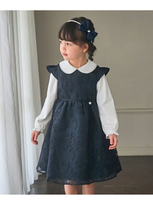 楽天市場 透かし花柄 ワンピース Any Fam Kids エニィファム ワンピース ドレス その他のワンピース ドレス ピンク ネイビー 送料無料 Rakuten Fashion Any Fam