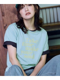 ANYファンクションロゴTシャツ ANY エニィ トップス カットソー・Tシャツ ブルー パープル グレー オレンジ ブラウン ホワイト レッド[Rakuten Fashion]