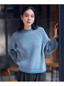 【SALE／20%OFF】【5色展開】バイカラーMIXニット ANY エニィ トップス ニット グレー オレンジ イエロー ベージュ ブルー【RBA_E】[Rakuten Fashion]