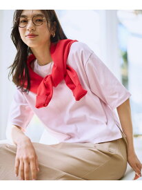 【SALE／30%OFF】【Sサイズあり】オーガニックコットンスムース5分袖Tシャツ ANY エニィ トップス カットソー・Tシャツ ピンク ホワイト ブラック グレー【RBA_E】[Rakuten Fashion]
