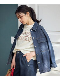 【SALE／30%OFF】ミディデニムジャケット ANY エニィ ジャケット・アウター デニムジャケット ピンク ブルー【RBA_E】【送料無料】[Rakuten Fashion]