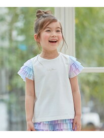 【SALE／20%OFF】接触冷感 レインボーチュール Tシャツ any FAM KIDS エニィファム トップス カットソー・Tシャツ ホワイト ピンク パープル【RBA_E】[Rakuten Fashion]