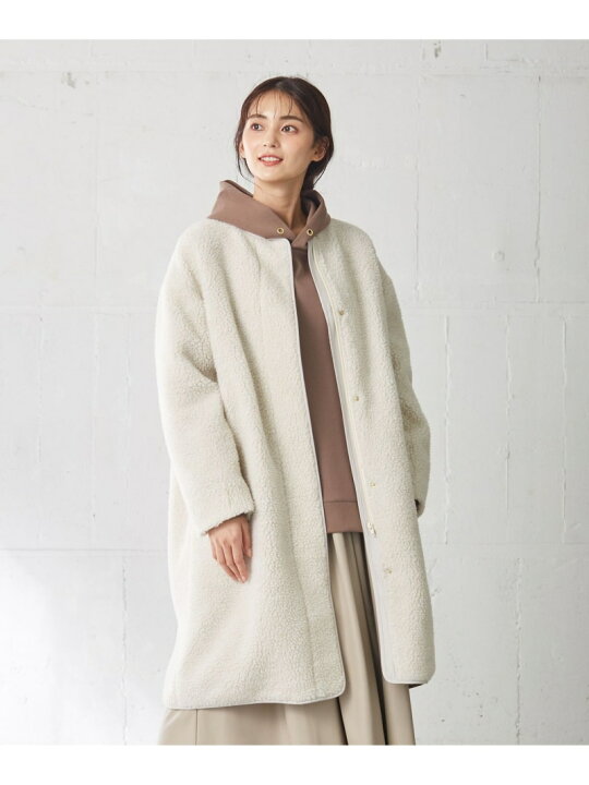 楽天市場】【SALE／50%OFF】【洗える】ジップアップロングボア コート 