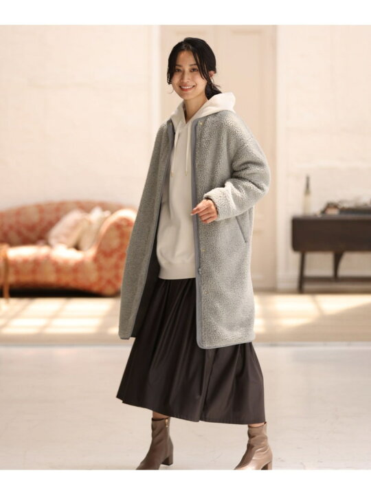 楽天市場】【SALE／50%OFF】【洗える】ジップアップロングボア コート 