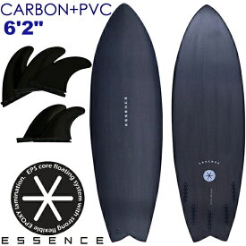 ESSENCE FISH FIVE CARBON 6'2" フィッシュボード カーボンサーフィン サーフボードエッセンス サーフィン フィッシュテール5フィン PVCハードボード 6.2