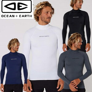 OCEAN&EARTH O&E MENS SCRIPT L/S RASH GUARDnClbN I[VA[X  OX[u bVK[h 50+ UV Lk ϋv Y