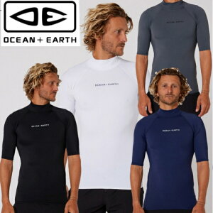 OCEAN&EARTH O&E MENS SCRIPT S/S RASH GUARDnClbN I[VA[X  V[gX[u bVK[h 50+ UV Lk ϋv Y