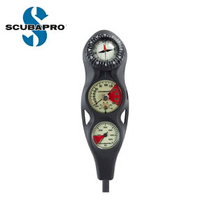 SCUBAPRO 3-GAUGE IN-LINE CONSOLE �_�C�r���O �Q�[�W 3�Q�[�W�c���v ���[�v �R���p�X �X�L���[�o�[�v�� S�v�� S-PRO �G�X�v�� �R���\�[��