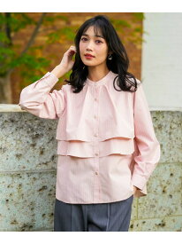 ラッフルレイヤード ブラウス ANY SIS L エニィスィス トップス シャツ・ブラウス ホワイト ネイビー ピンク ブルー【送料無料】[Rakuten Fashion]