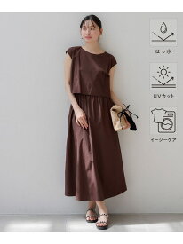 【SALE／50%OFF】【撥水・UVカット】ウォーターサイド ワンピース ANY SIS エニィスィス ワンピース・ドレス ワンピース ブラウン【RBA_E】【送料無料】[Rakuten Fashion]