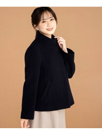 【SALE／50%OFF】【低身長企画】ファインウールモッサスタンド ショート コート ANY SIS S エニィスィス ジャケット・アウター その他のジャケット・アウター ホワイト ネイビー【RBA_E】【送料無料】[Rakuten Fashion]