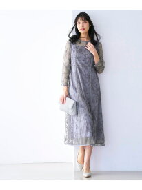 【Lily Calin】グレースフラワー ドレス ANY SIS エニィスィス ワンピース・ドレス ドレス ブラック ピンク ブルー【送料無料】[Rakuten Fashion]