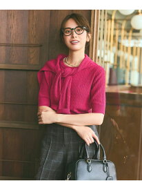 ケーブルニット プルオーバー ANY SIS L エニィスィス トップス ニット ネイビー イエロー ブラウン レッド【送料無料】[Rakuten Fashion]