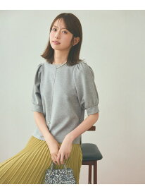 シャイニーラメパフスリーブ カットソー ANY SIS エニィスィス トップス カットソー・Tシャツ シルバー【送料無料】[Rakuten Fashion]