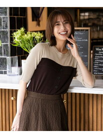 ビスチェ風 ニット ANY SIS エニィスィス トップス ニット ネイビー【送料無料】[Rakuten Fashion]