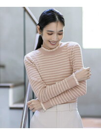 【SALE／20%OFF】CICA加工 フリルネック プルオーバー ANY SIS エニィスィス トップス ニット ブラウン ワインレッド ホワイト ブラック【RBA_E】【送料無料】[Rakuten Fashion]