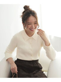 【SALE／30%OFF】CICA加工 襟デザイン ニット ANY SIS エニィスィス トップス ニット ワインレッド ホワイト ブラウン ネイビー【RBA_E】【送料無料】[Rakuten Fashion]