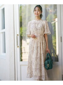 【SALE／50%OFF】【洗える】フラワープリント ワンピース ANY SIS エニィスィス ワンピース・ドレス ワンピース ブラック ホワイト【RBA_E】【送料無料】[Rakuten Fashion]