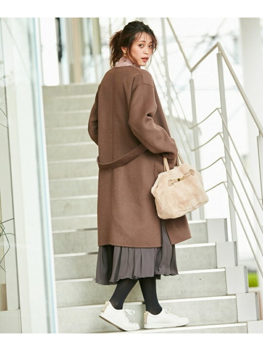any sis 2WAY ショートリバーシブル コート 濃紺 グレー サイズ2 楽天 