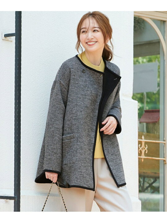 楽天市場】【SALE／50%OFF】トリミングウールリバー コート ANY SIS 