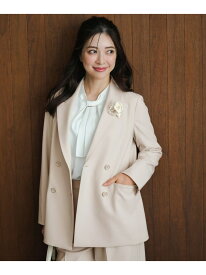セレモニーダブルクロス テーラードジャケット ANY SIS エニィスィス ジャケット・アウター テーラードジャケット・ブレザー ネイビー ブラック ベージュ【送料無料】[Rakuten Fashion]