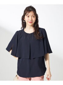 【SALE／50%OFF】【洗える】ケープフレアスリーブ ブラウス ANY SIS S エニィスィス トップス シャツ・ブラウス ピンク ホワイト グリーン ネイビー【RBA_E】[Rakuten Fashion]