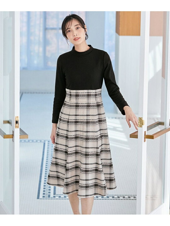 楽天市場】【SALE／50%OFF】【洗える】チェックジャガードコンビ  