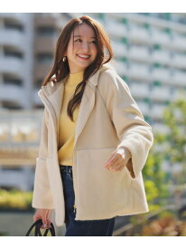 【SALE／30%OFF】Luxuryフェイクムートン コート ANY SIS L エニィスィス ジャケット・アウター ムートンコート ブラウン ホワイト【RBA_E】【送料無料】[Rakuten Fashion]