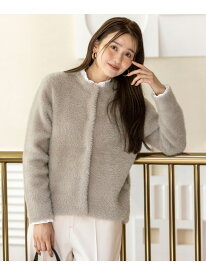 【SALE／30%OFF】フェザーニット ジャケット ANY SIS L エニィスィス トップス カーディガン ベージュ【RBA_E】【送料無料】[Rakuten Fashion]