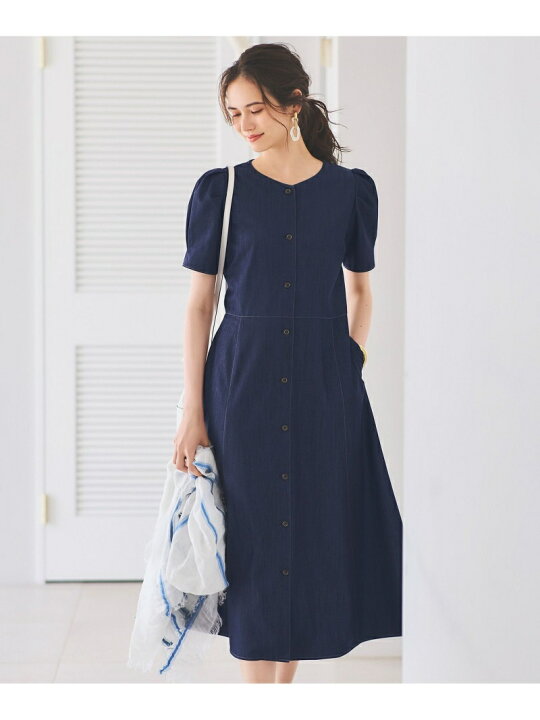 楽天市場 Sale 50 Off 美人百花7月号掲載 パーフェクトフィット ワンピース Any Sis エニィスィス ワンピース シャツワンピース ブルー ベージュ パープル Rba E 送料無料 Rakuten Fashion Any Sis