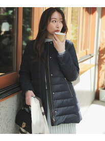 【SALE／20%OFF】【2WAY】ノーカラーミドル ダウン ANY SIS エニィスィス ジャケット・アウター ダウンジャケット・ダウンベスト ブラック ネイビー ベージュ【RBA_E】【送料無料】[Rakuten Fashion]