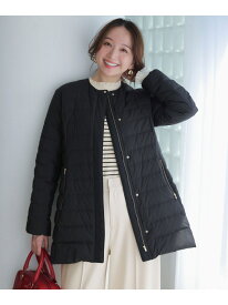 【SALE／20%OFF】【2WAY】ノーカラーミドル ダウン ANY SIS エニィスィス ジャケット・アウター ダウンジャケット・ダウンベスト ブラック ネイビー ベージュ【RBA_E】【送料無料】[Rakuten Fashion]
