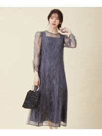 【Lily Calin】クラシックナローレース ドレス ANY SIS エニィスィス ワンピース・ドレス ドレス オレンジ ブルー ブラック【送料無料】[Rakuten Fashion]