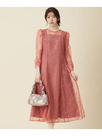 【Lily Calin】クラシックナローレース ドレス ANY SIS エニィスィス ワンピース・ドレス ドレス オレンジ ブルー ブラック【送料無料】[Rakuten Fashion]