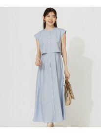 【SALE／30%OFF】【洗える】クロップドシャツ ワンピース ANY SIS エニィスィス ワンピース・ドレス シャツワンピース ブルー【RBA_E】【送料無料】[Rakuten Fashion]