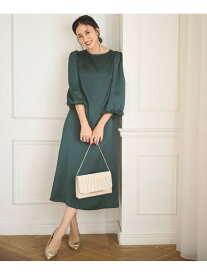 【洗える】シフォンスリーブサック ドレス ANY SIS エニィスィス ワンピース・ドレス ドレス ネイビー グリーン【送料無料】[Rakuten Fashion]