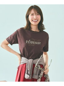 【SALE／30%OFF】【洗える】ロゴ刺繍 Tシャツ ANY SIS エニィスィス トップス カットソー・Tシャツ ブラウン オレンジ【RBA_E】[Rakuten Fashion]
