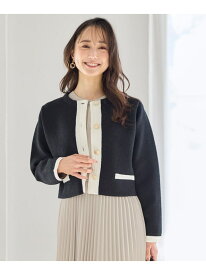 【SALE／50%OFF】バイカラーラメニット カーディガン ANY SIS エニィスィス トップス カーディガン ホワイト【RBA_E】【送料無料】[Rakuten Fashion]