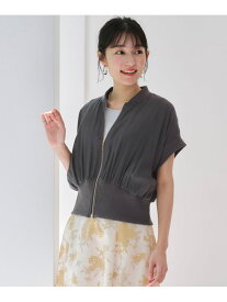 【SALE／50%OFF】【洗える】シアージレ ブルゾン ANY SIS エニィスィス ジャケット・アウター ブルゾン・ジャンパー ホワイト グレー【RBA_E】【送料無料】[Rakuten Fashion]